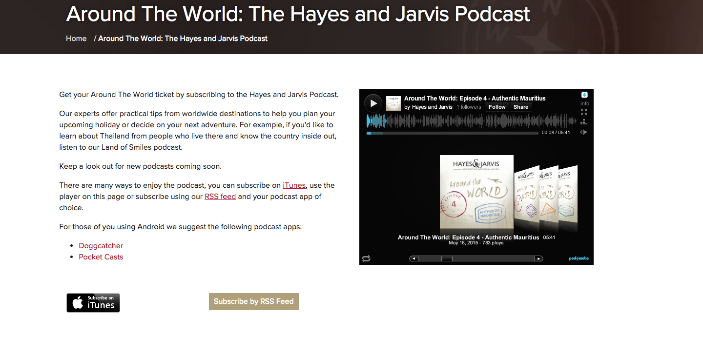 Around The World The Hayes and Jarvis Podcast