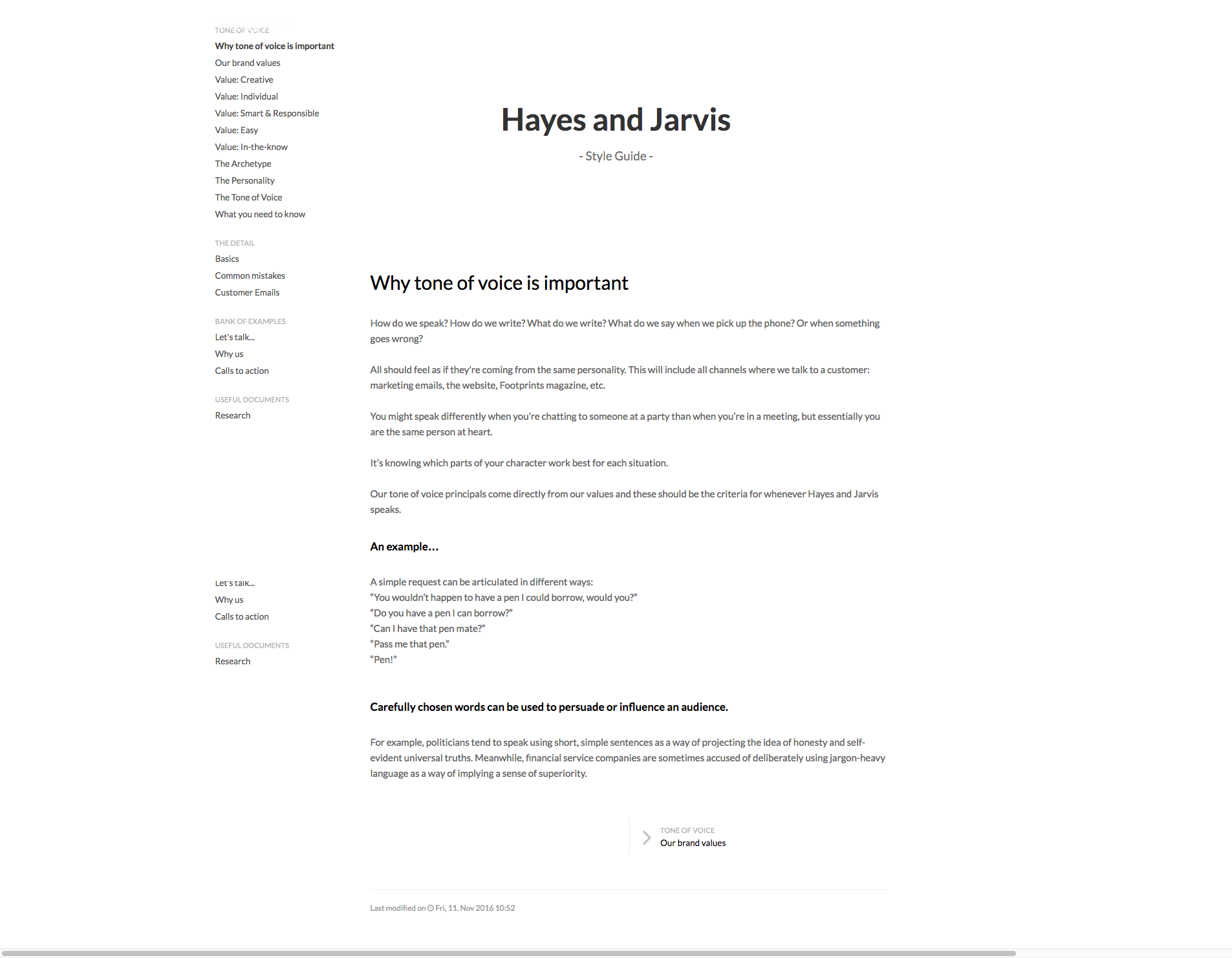 Content Guidelines Hayes and Jarvis Style Guide